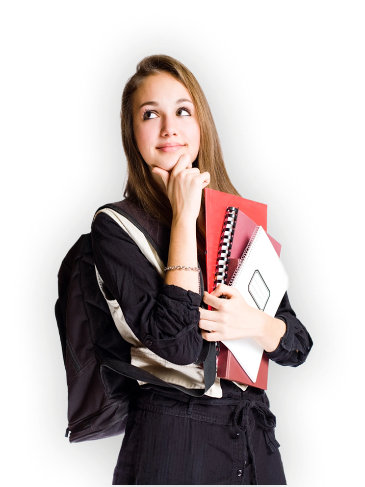 Graduate student in cap and gown